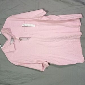 Men's Pink Short-Sleeve Polo Shirt - Pocket